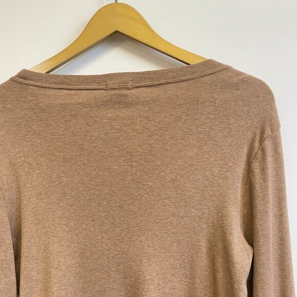 J. Crew 100% Cotton Brown Long Sleeve Top - Picture 8 of 9